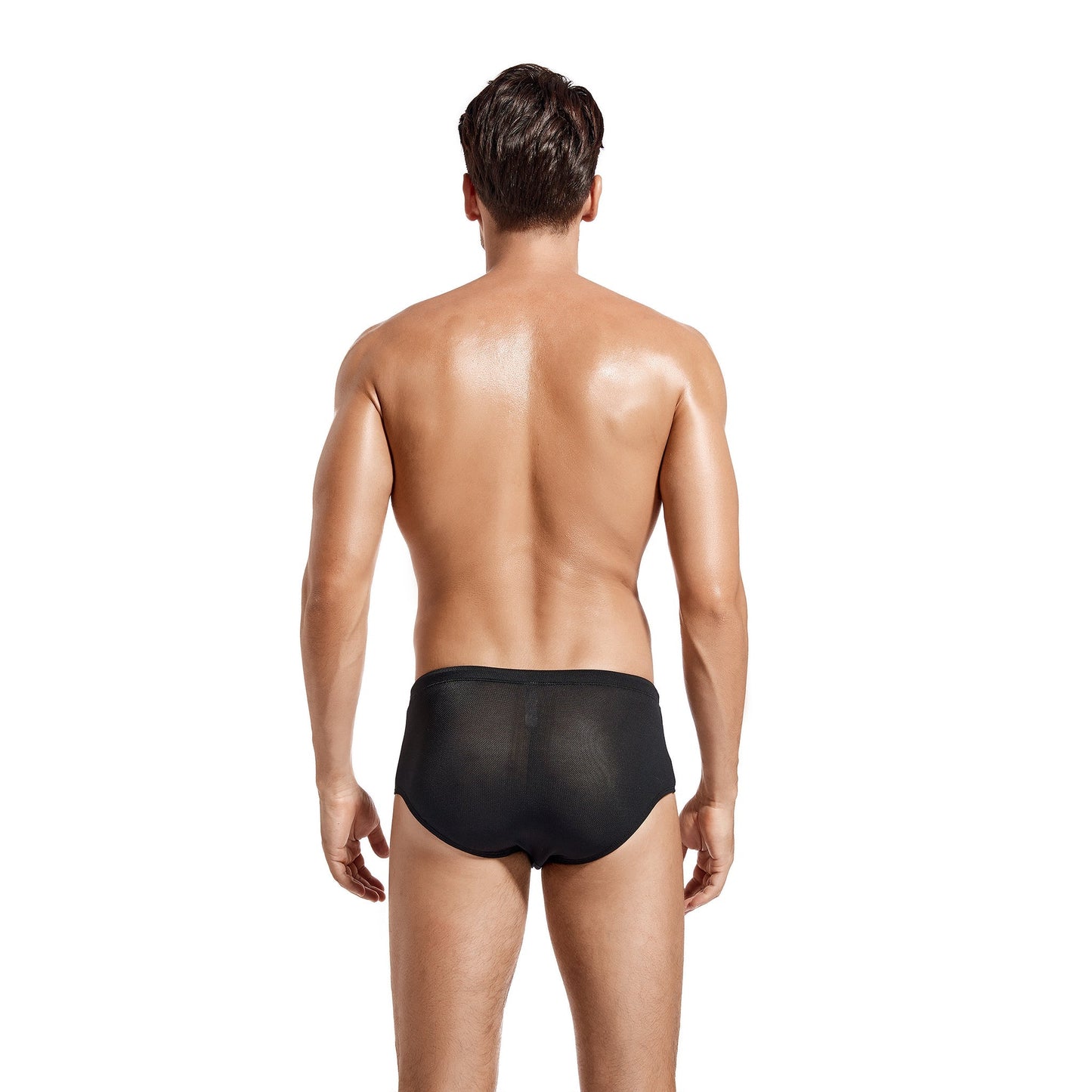 Men's Sun-Permeable Tanning Briefs - Classic Black Quick-Dry Tanning Swimwear - SunKissed