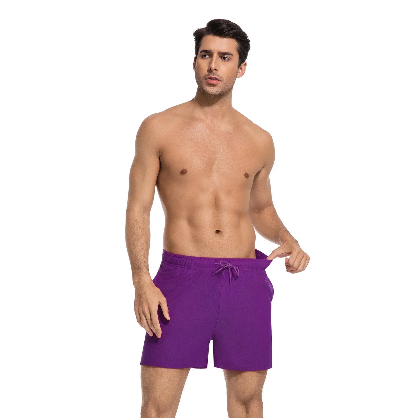 Men’s Tan Through Beach Shorts - Fast-Drying & UV-Permeable Lightweight Swimwear - SunKissed