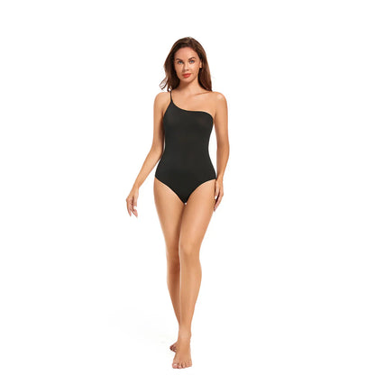 Black Tan Through Tube One-Piece Swimsuit For Women - SunKissed
